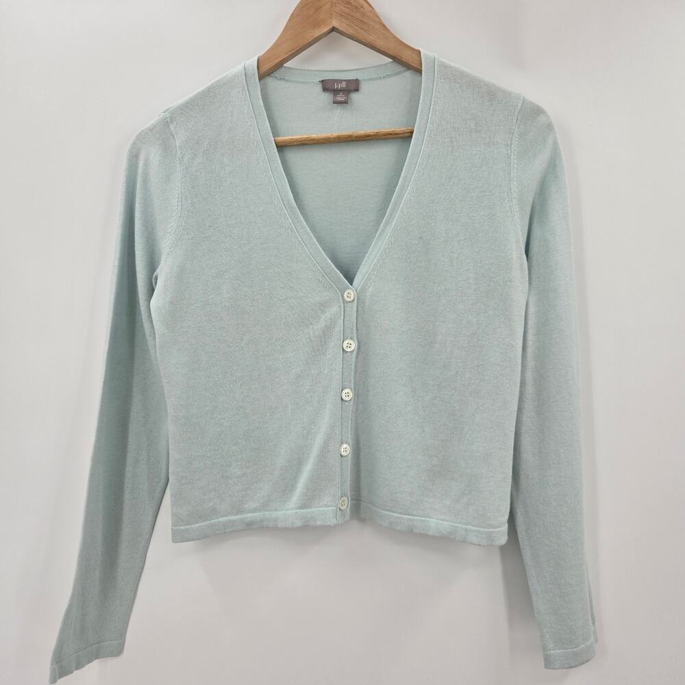 J Jill Women Minimalist Parisian Prep Soft Girl Ballet Silk Cashmere Cardigan S